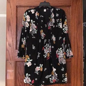 Patterned long sleeve dress